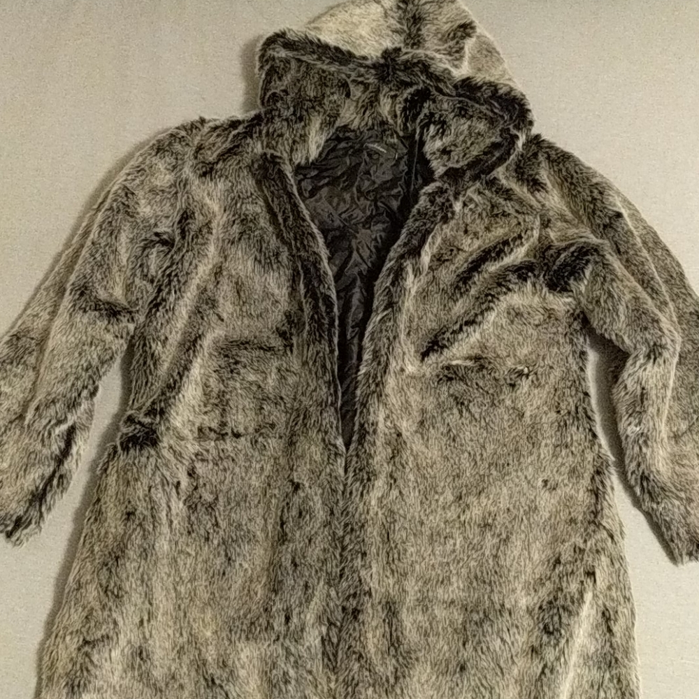 Beautiful Faux Wolf Long Coat